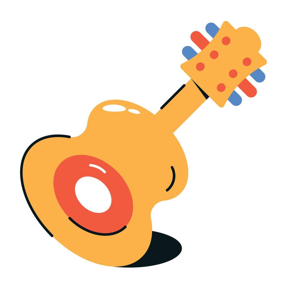 Trendy Guitar Toy vector