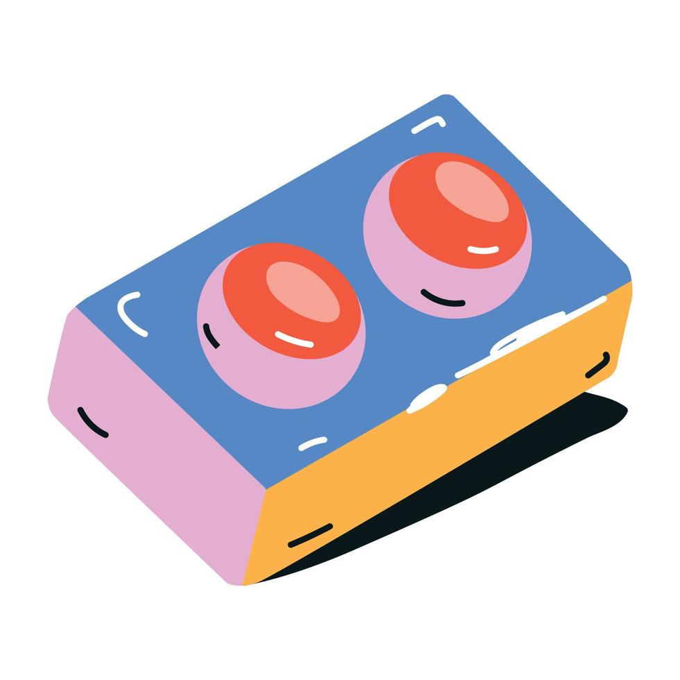 Trendy Toy Block vector