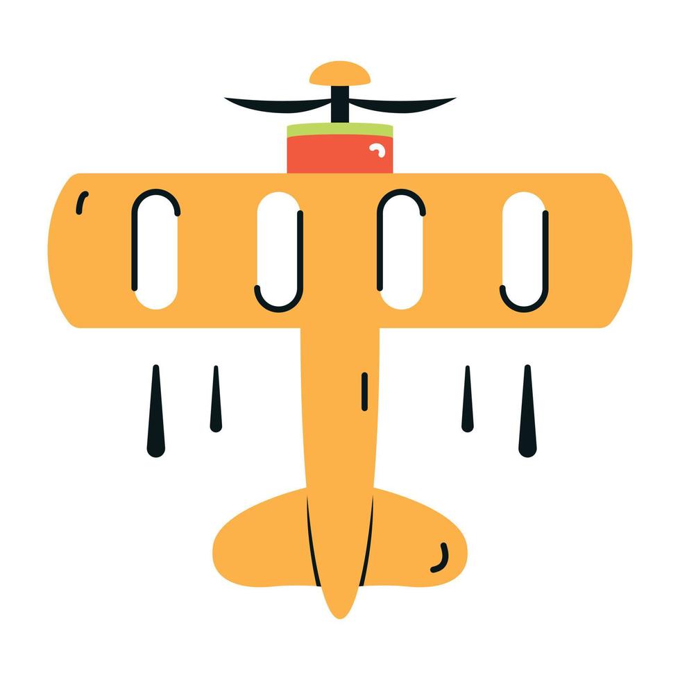 Trendy Toy Plane vector