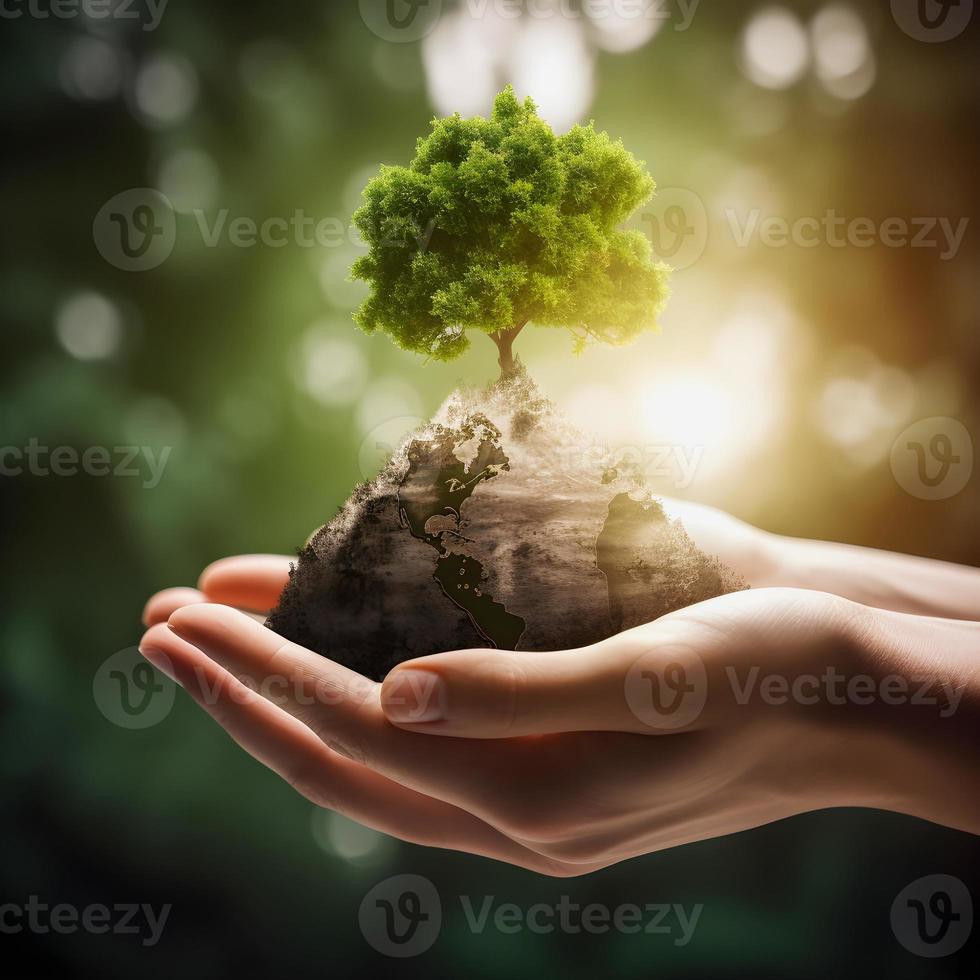 Greening for a Sustainable Future Reducing CO2 Emissions through Renewable Energy for a Healthier Ecology and a Cooler Planet on Earth Day photo