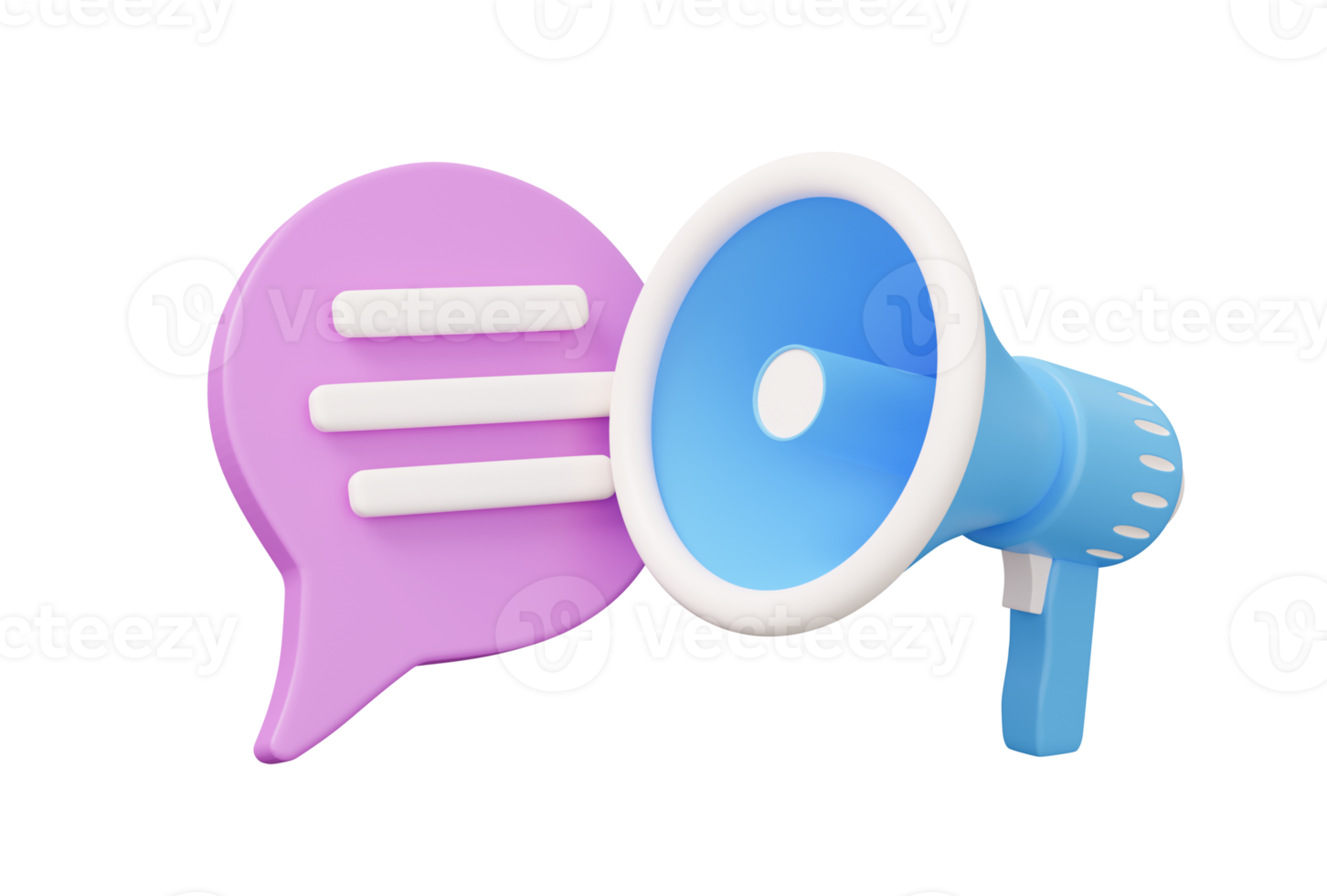 chat megaphone speaker 3d png