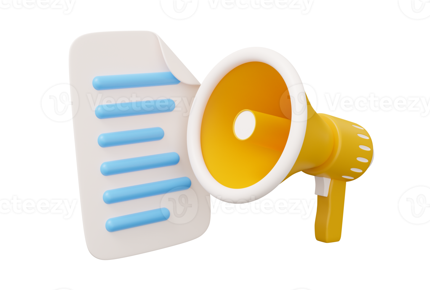 document megaphone speaker 3d png