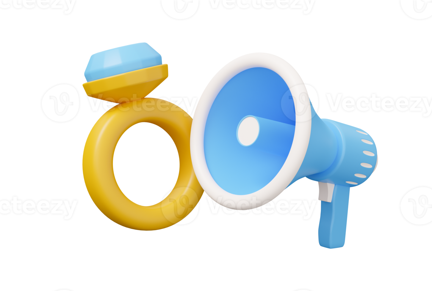 ring megaphone speaker 3d png