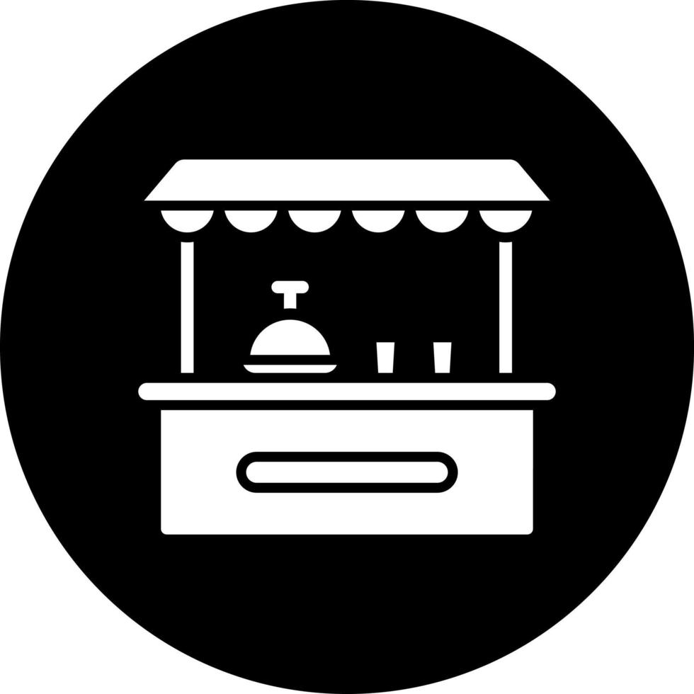 Food Stand Vector Icon Style