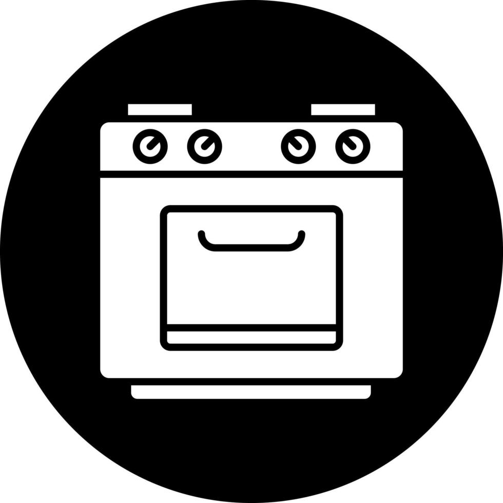 Gas Stove Vector Icon Style