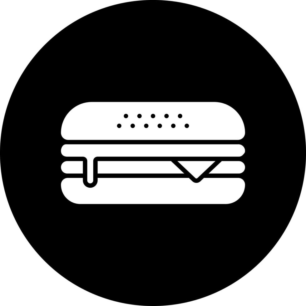 Cheese Burger Vector Icon Style