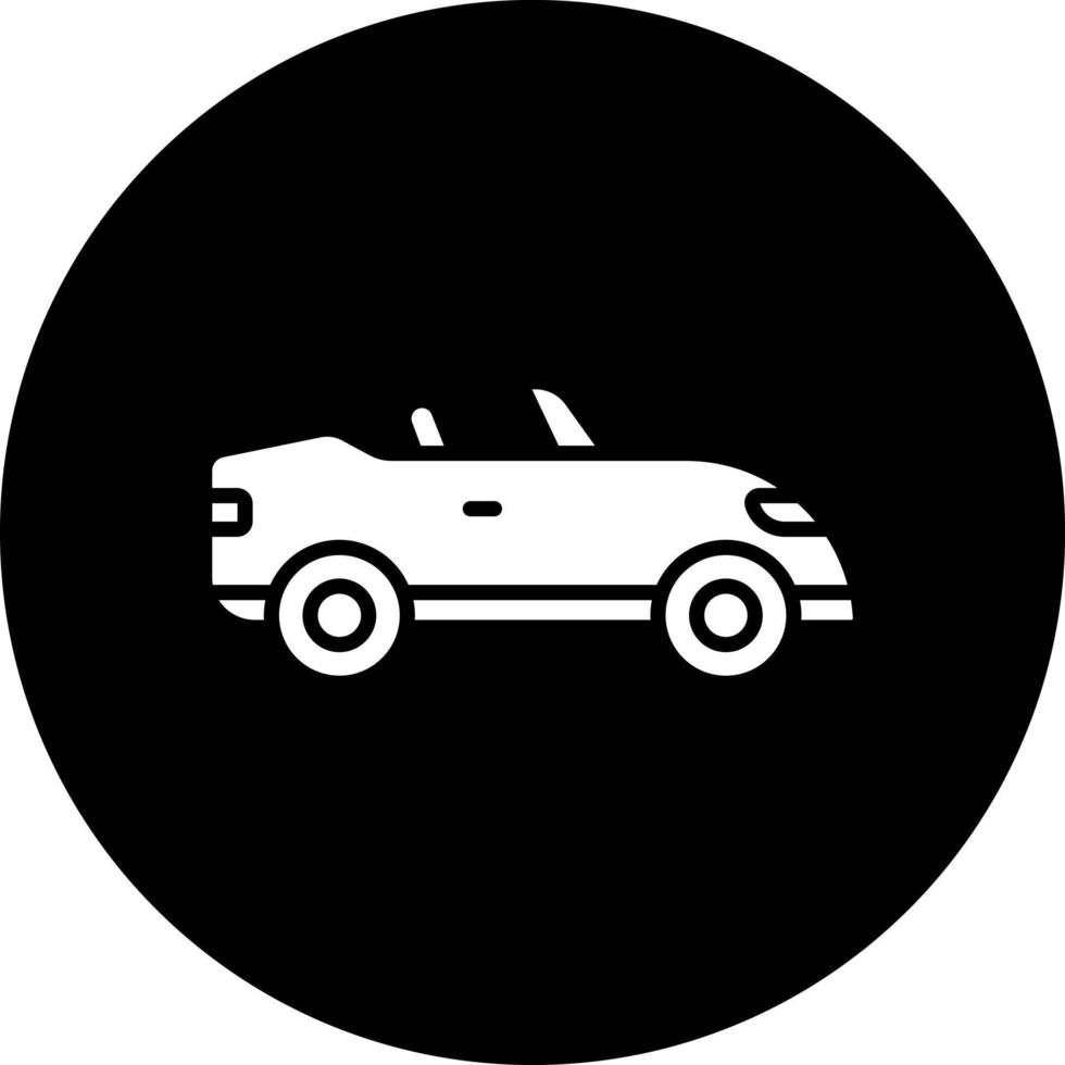 Convertible Car Vector Icon Style