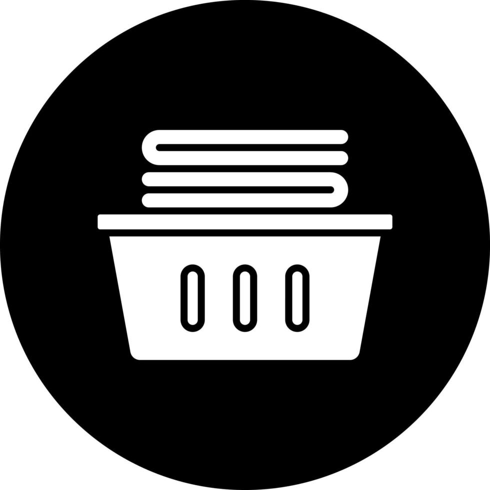 Laundry Basket Vector Icon Style