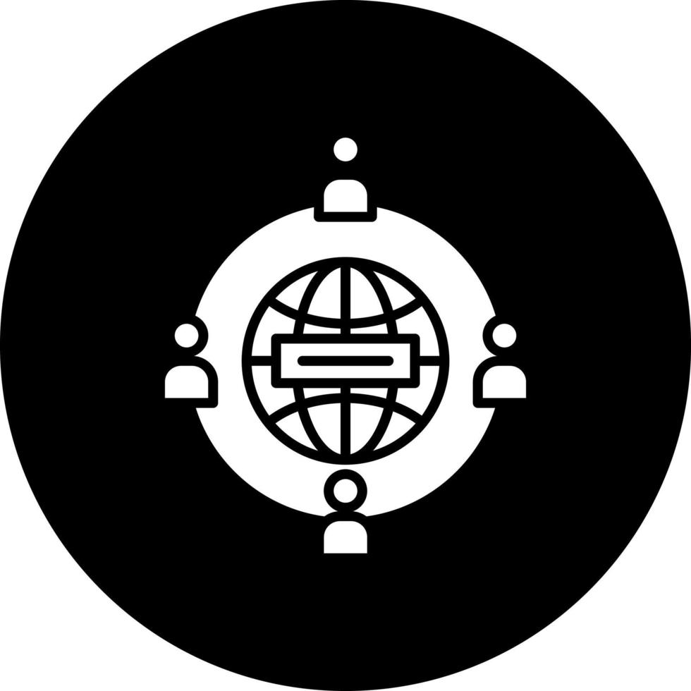 Worldwide Network Vector Icon Style