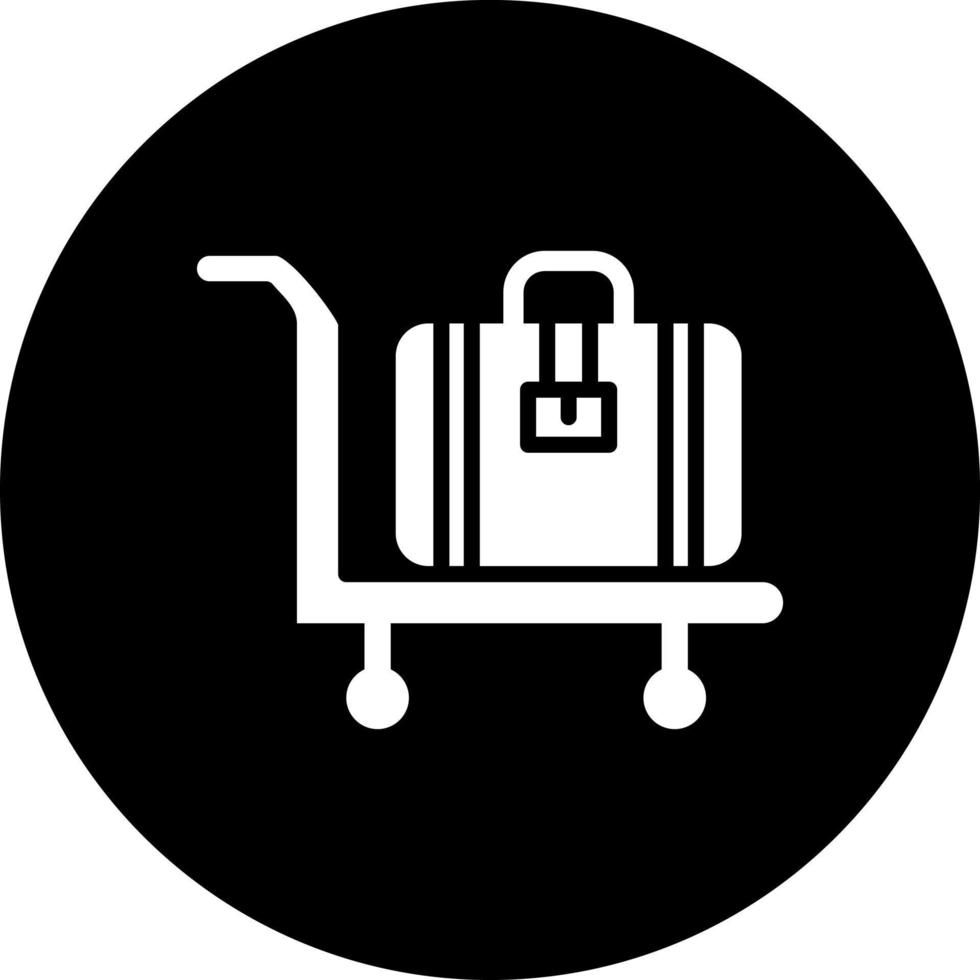 Luggage Cart Vector Icon Style