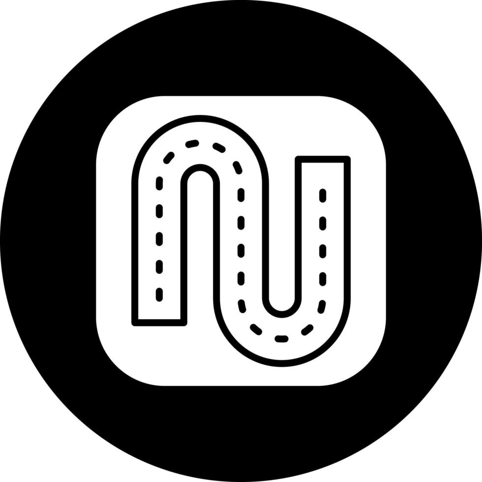 Sharp Bend Vector Icon Style