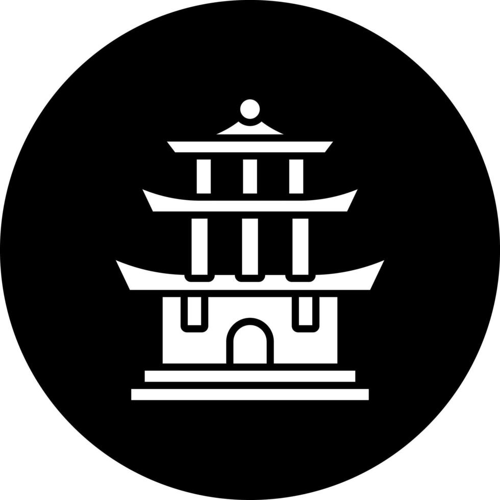 pagoda vector icono estilo