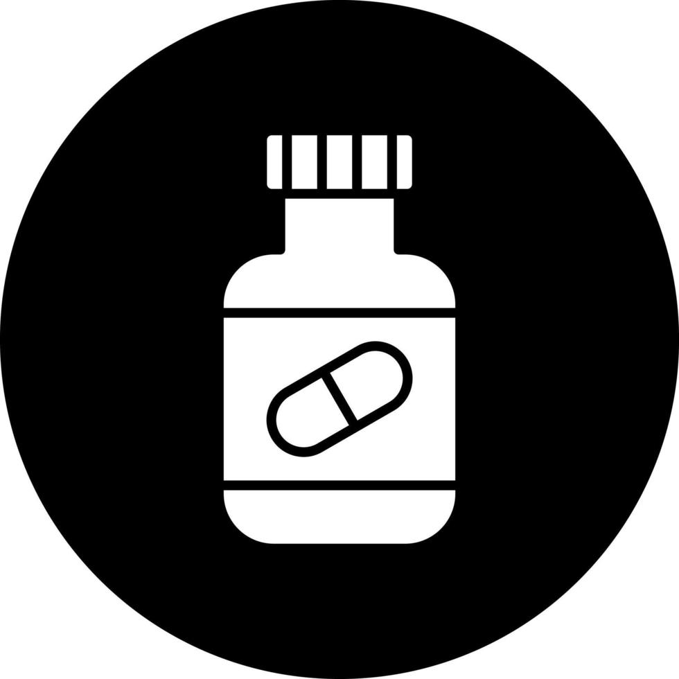 Pills Bottle Vector Icon Style