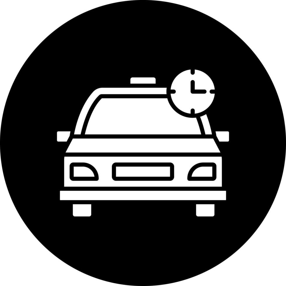 Busy Taxi Vector Icon Style