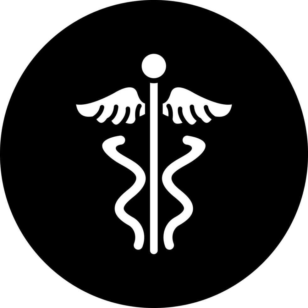 caduceo vector icono estilo