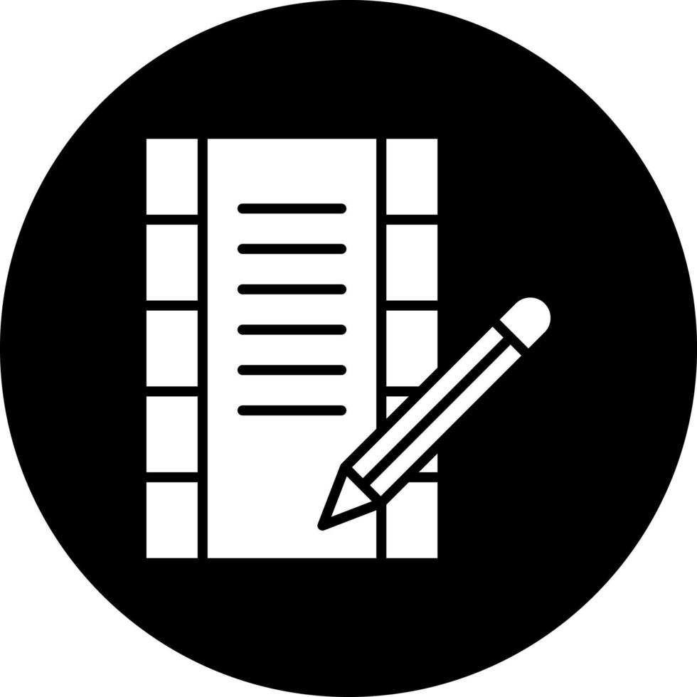 escritura de guiones vector icono estilo