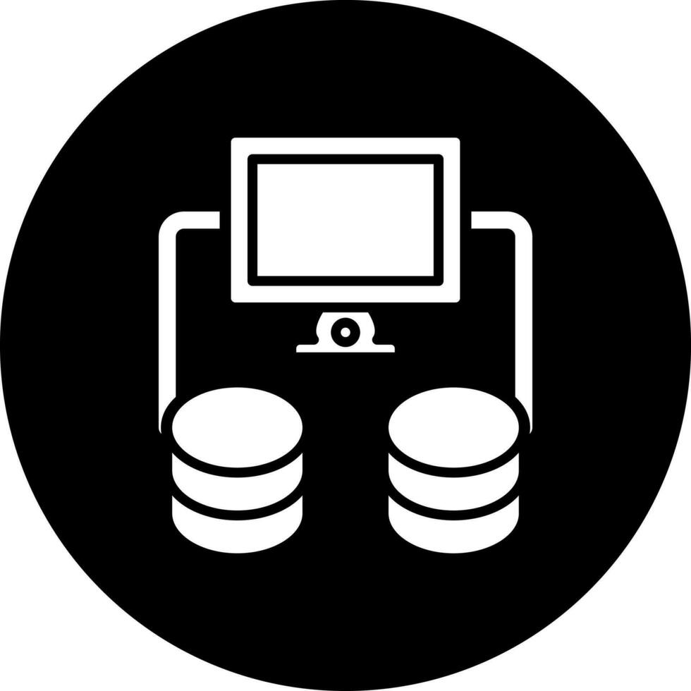base de datos vector icono estilo