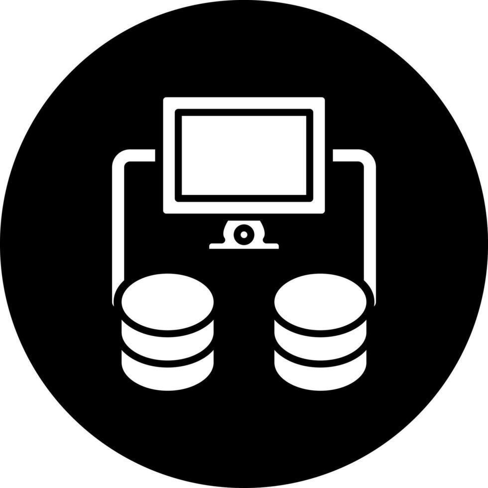 base de datos vector icono estilo