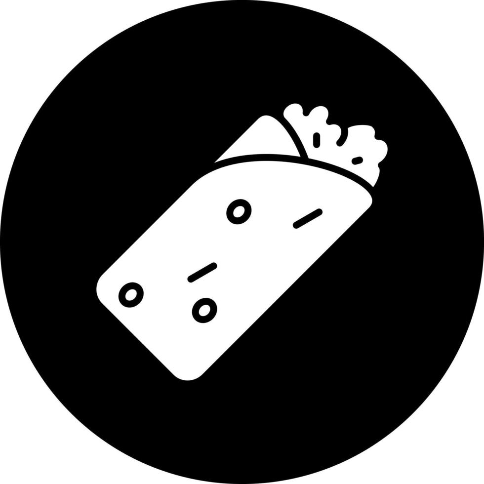 burrito vector icono estilo