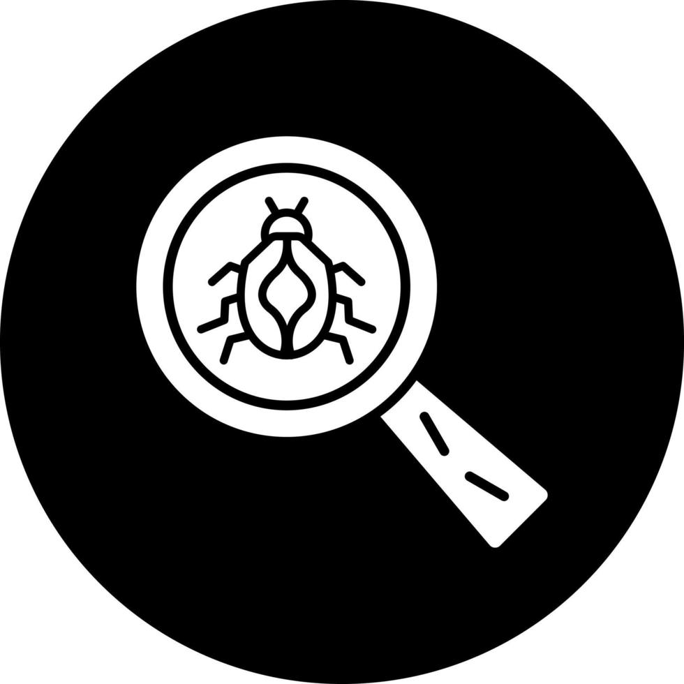 Search Bug Vector Icon Style