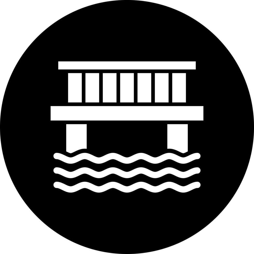 Water Bridge Vector Icon Style
