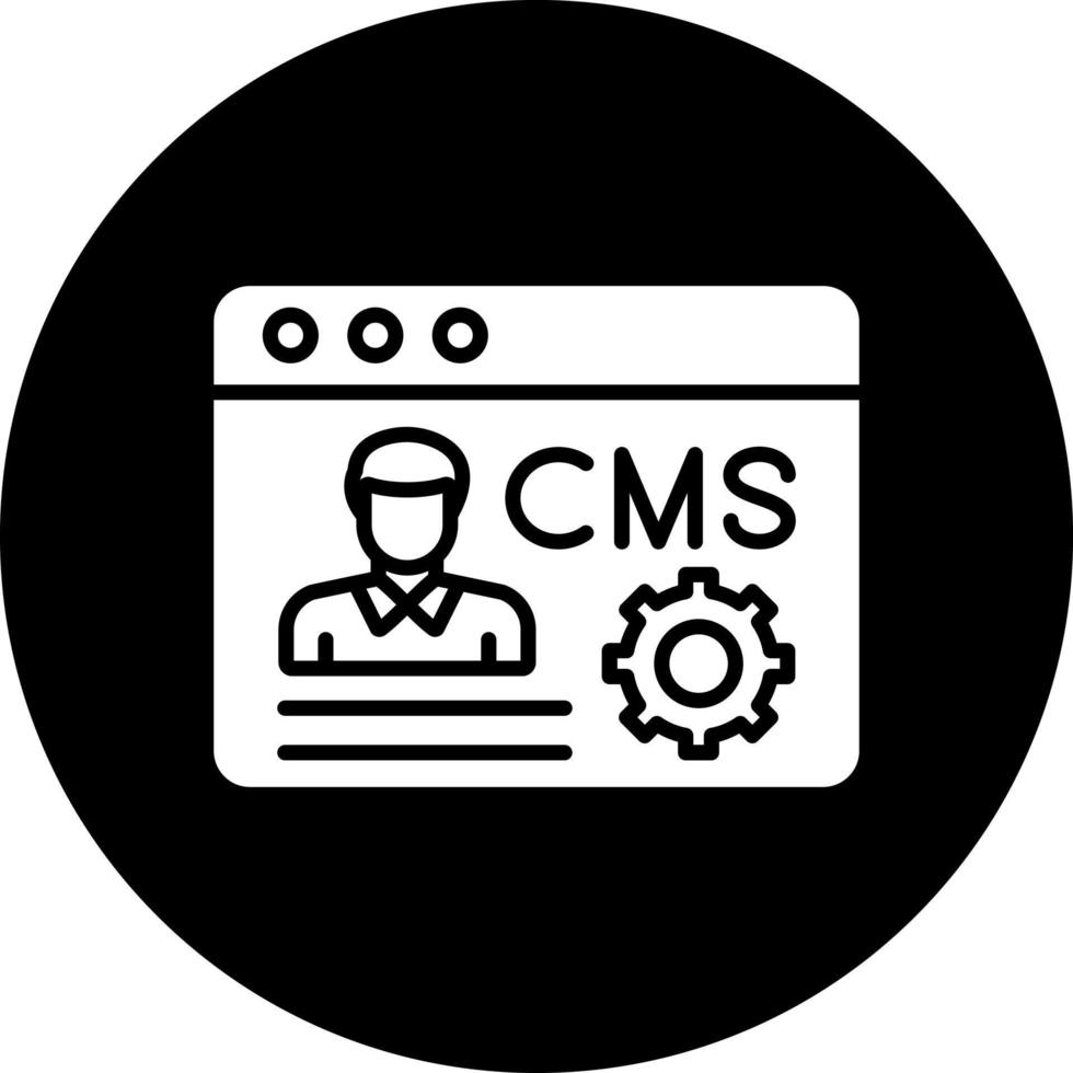 cms vector icono estilo