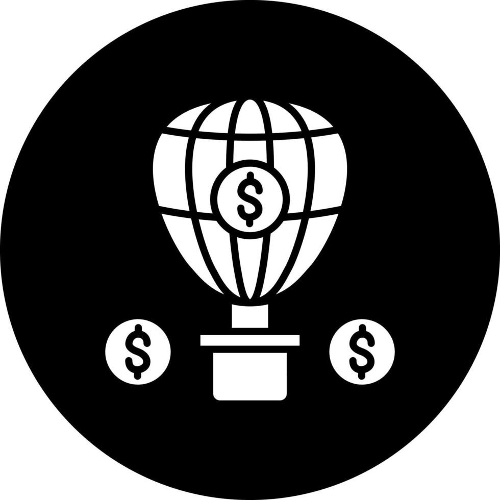 globo pago vector icono estilo