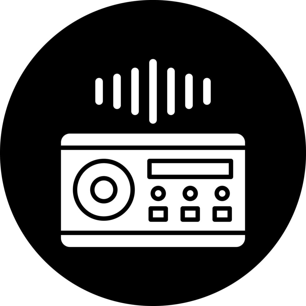 audio sistema vector icono estilo