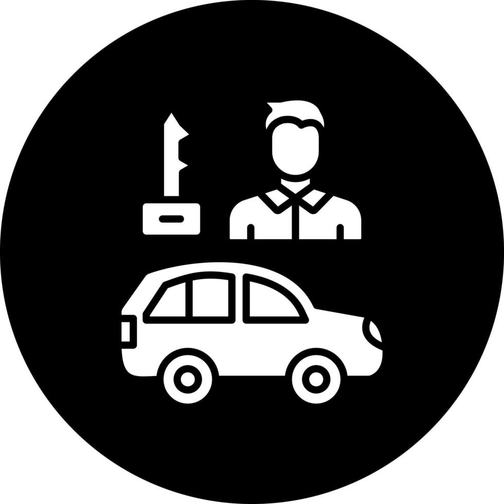 Car Salesman Vector Icon Style