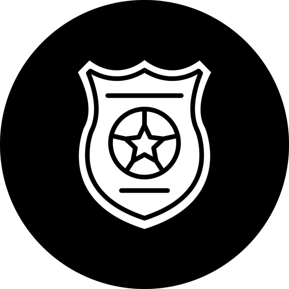 policía Insignia vector icono estilo