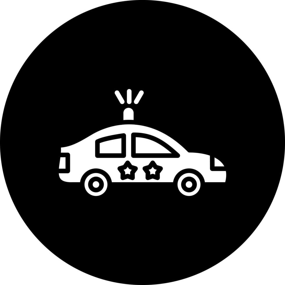 Police Car Vector Icon Style