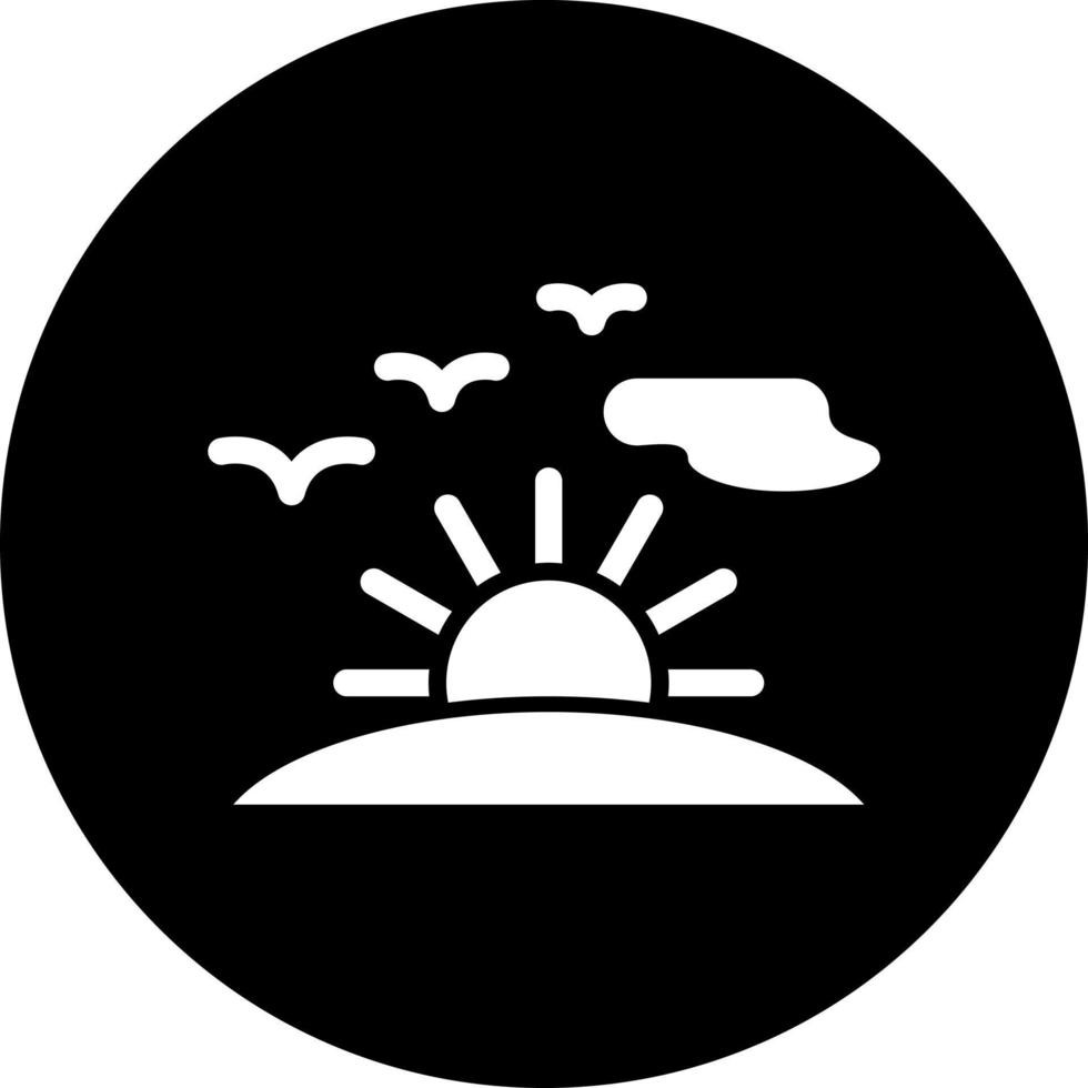 Sunset Vector Icon Style