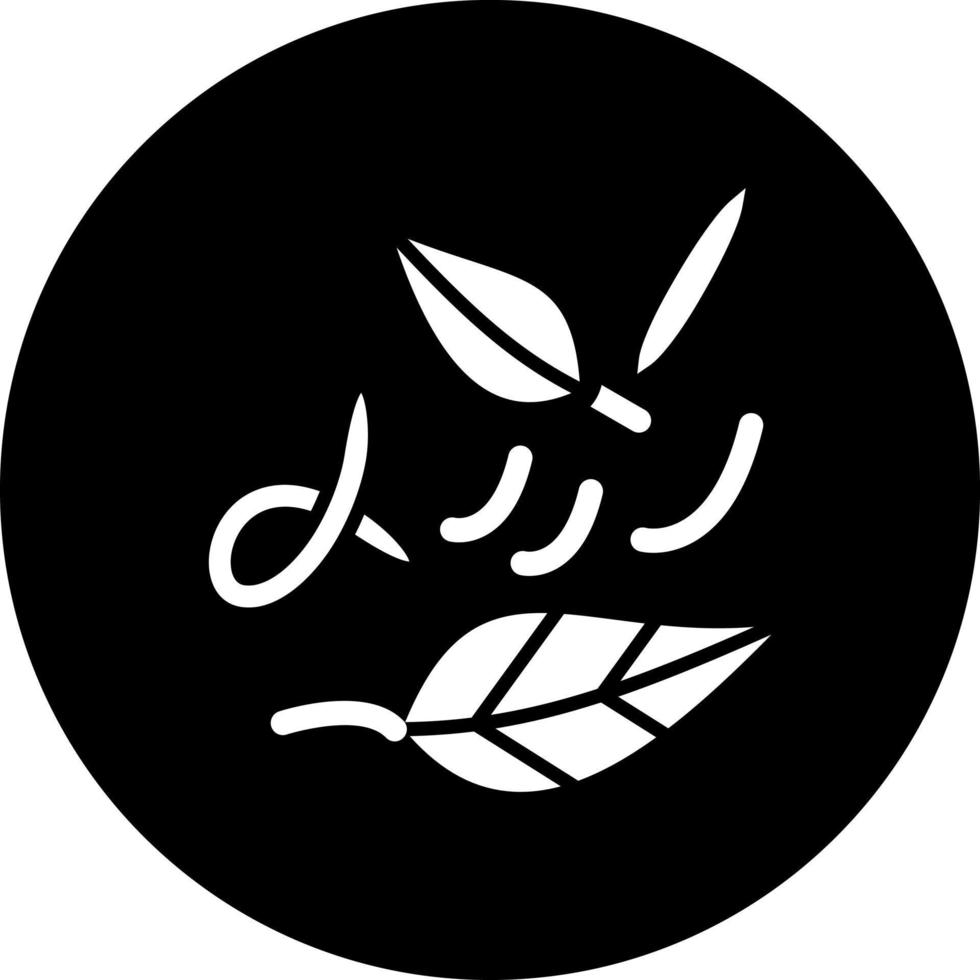 Leaf Fluttering in Wind Vector Icon Style