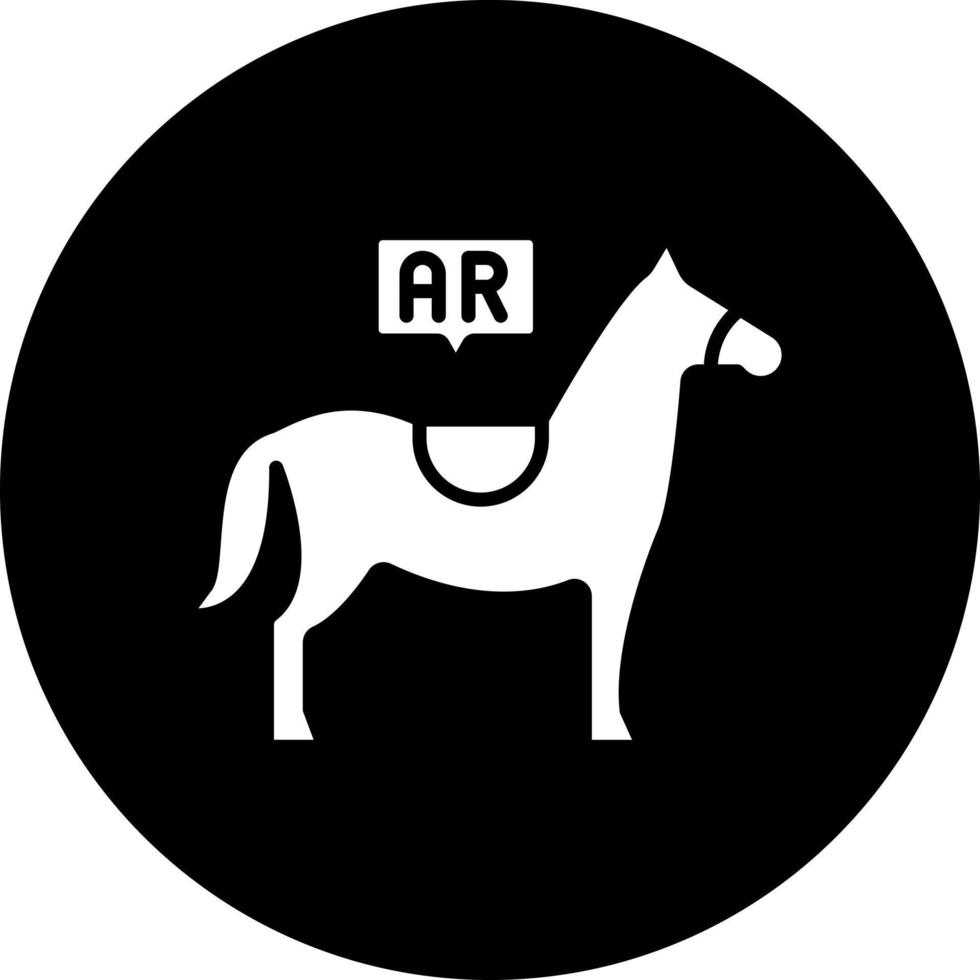 Ar Horse Riding Vector Icon Style