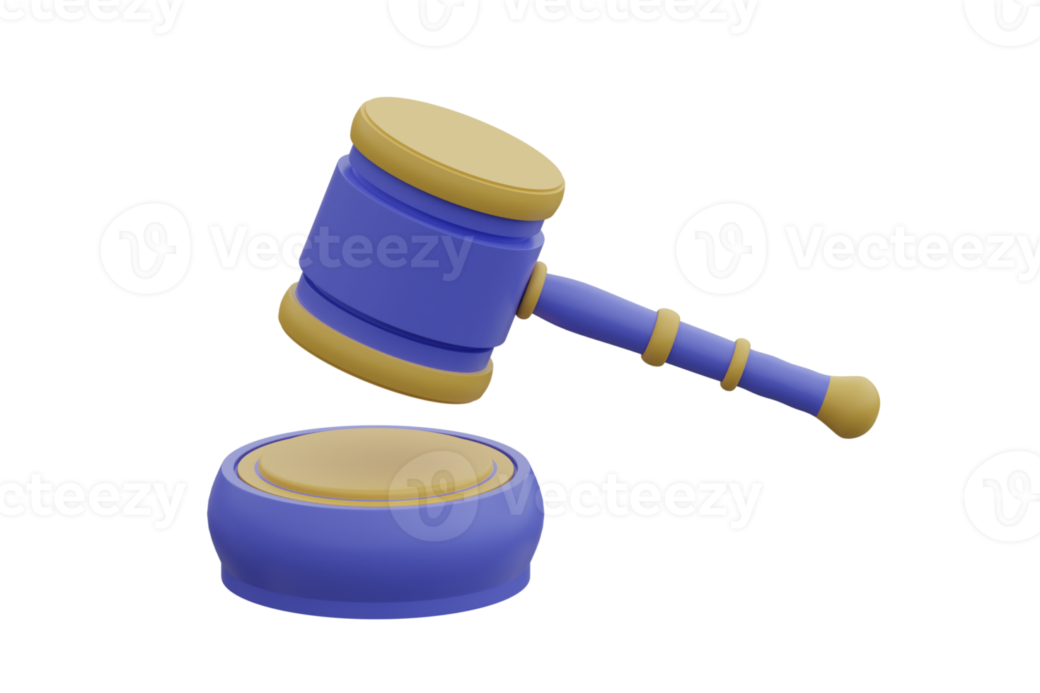 3d render illustration of judge's gavel or auction business. png