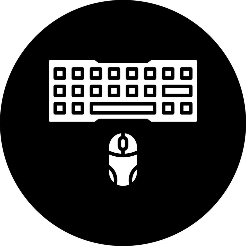 Gaming Keyboard And Mous Vector Icon Style