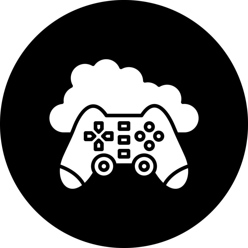 nube juego vector icono estilo