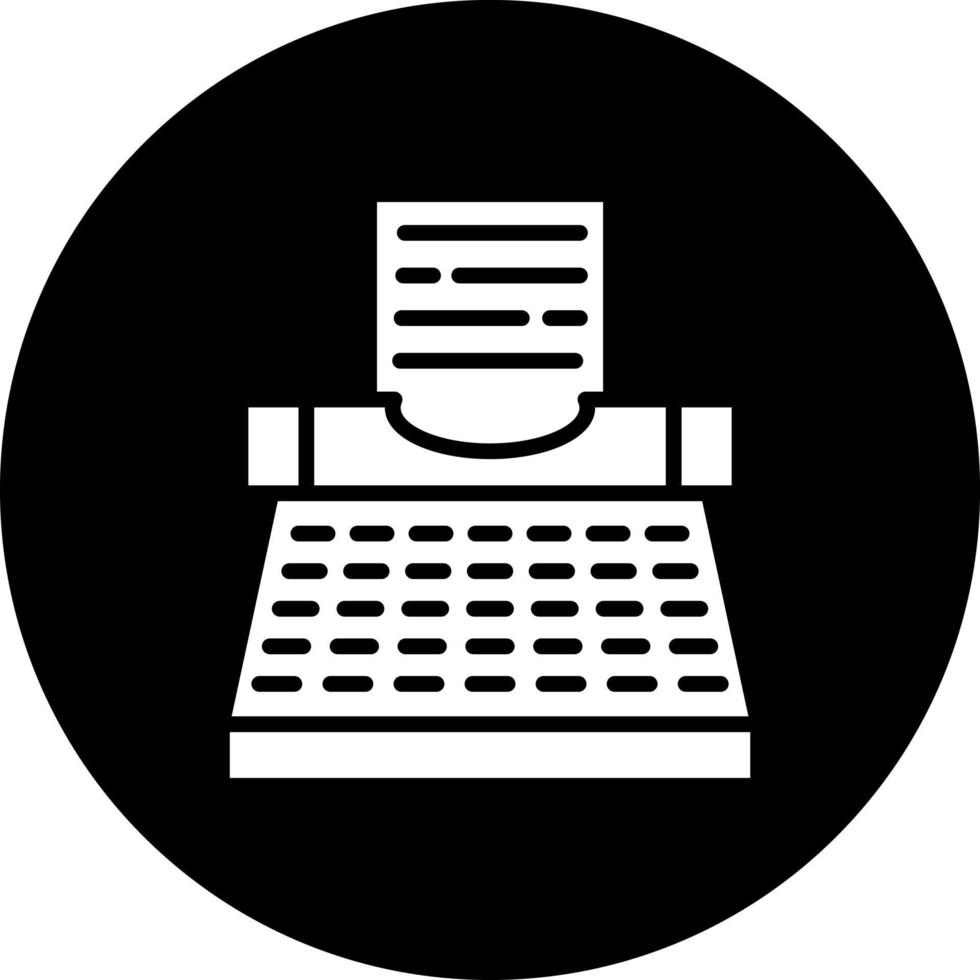 Typewriter Vector Icon Style