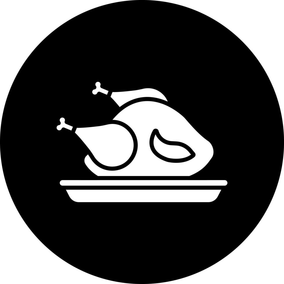 Chicken Dinner Vector Icon Style