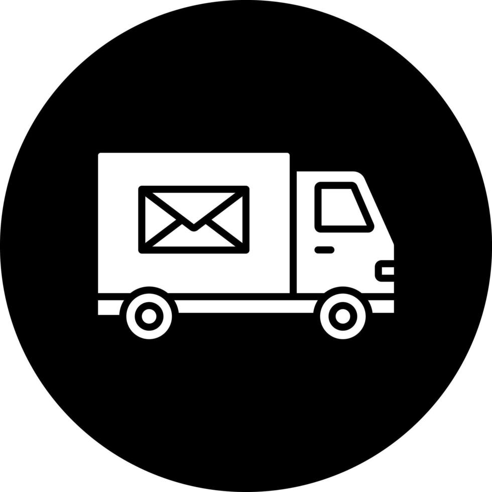 Mail Truck Vector Icon Style