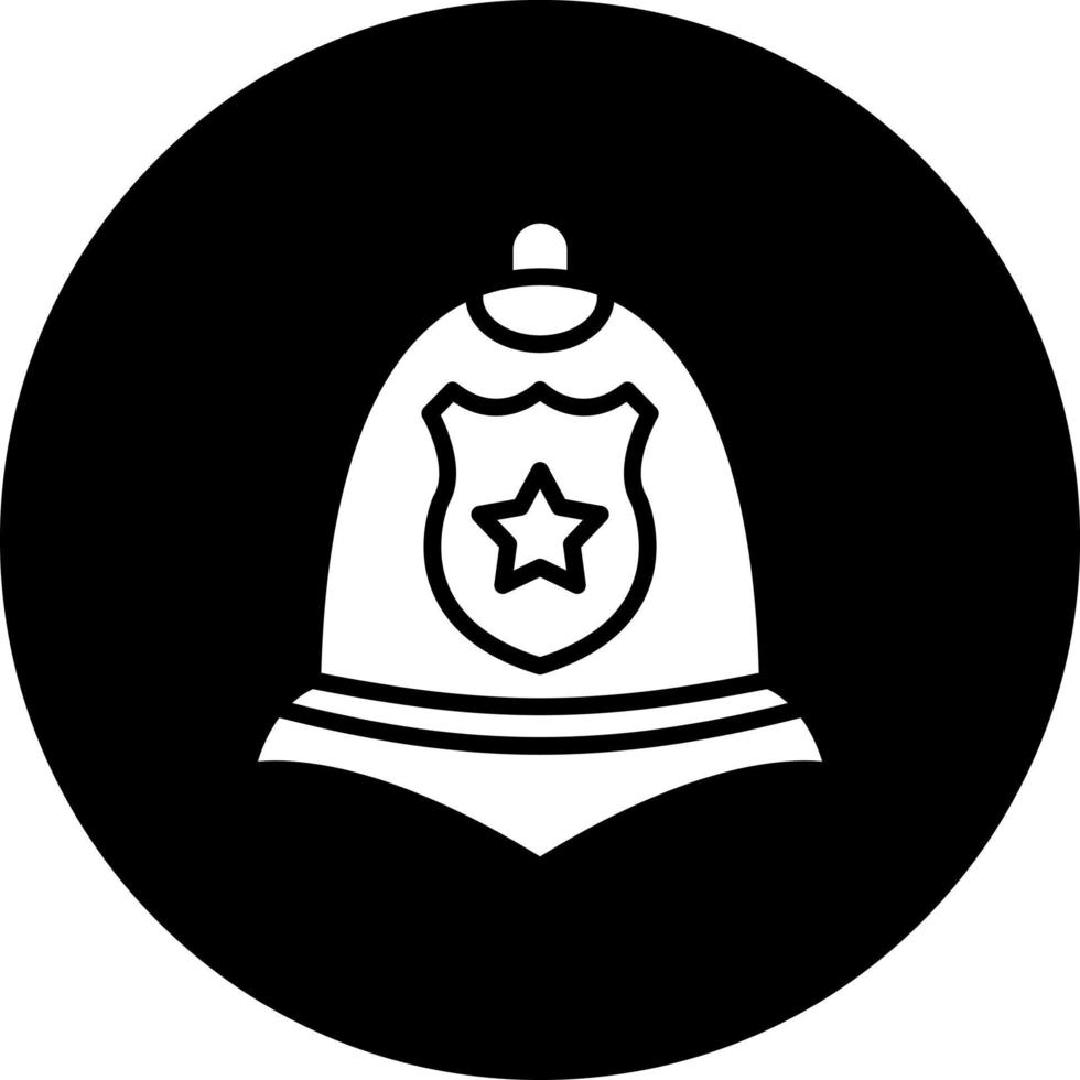 policía casco vector icono estilo