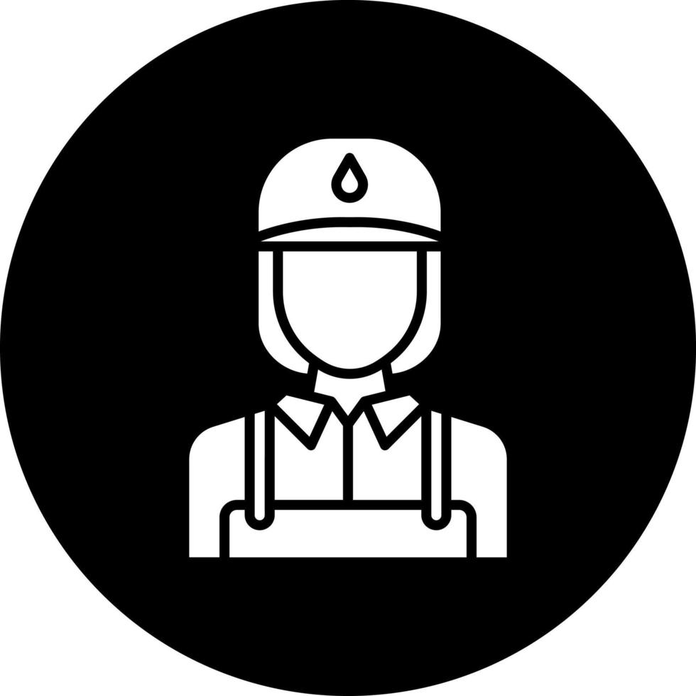 Female Plumber Vector Icon Style