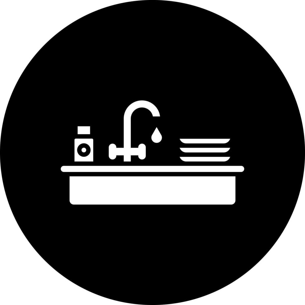 cocina lavabo vector icono estilo