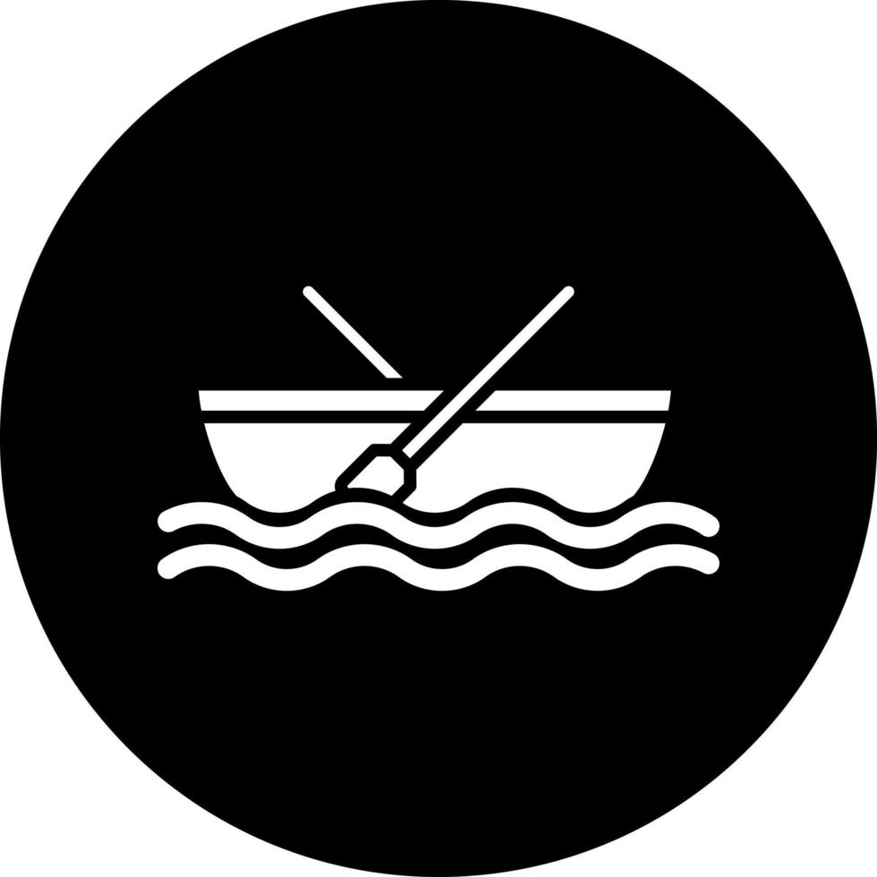 Rowing Boat Vector Icon Style