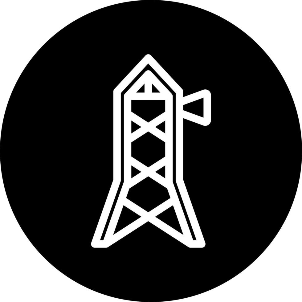 Observation Tower Vector Icon Style