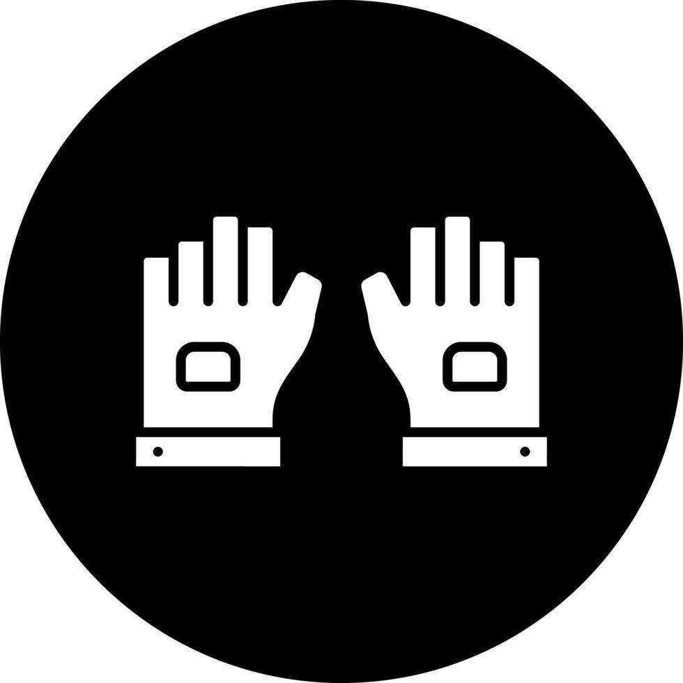 sin dedos guantes vector icono estilo