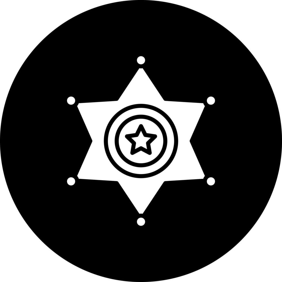 Sheriff Badge Vector Icon Style