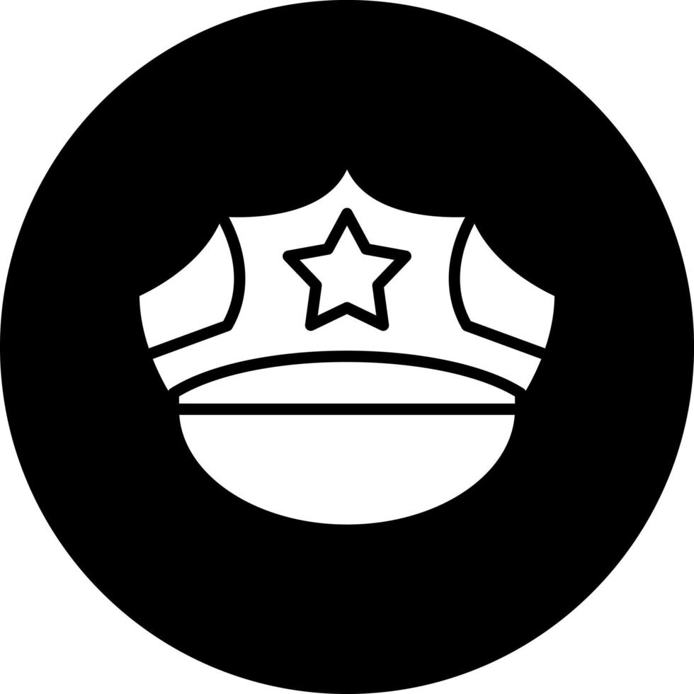 Police Hat Vector Icon Style