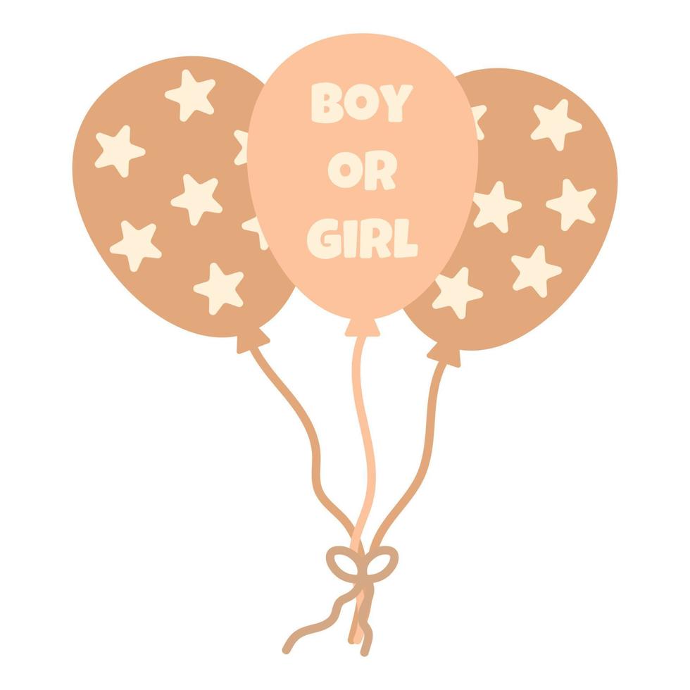 Balls girl or boy. Balloons for baby shower vector