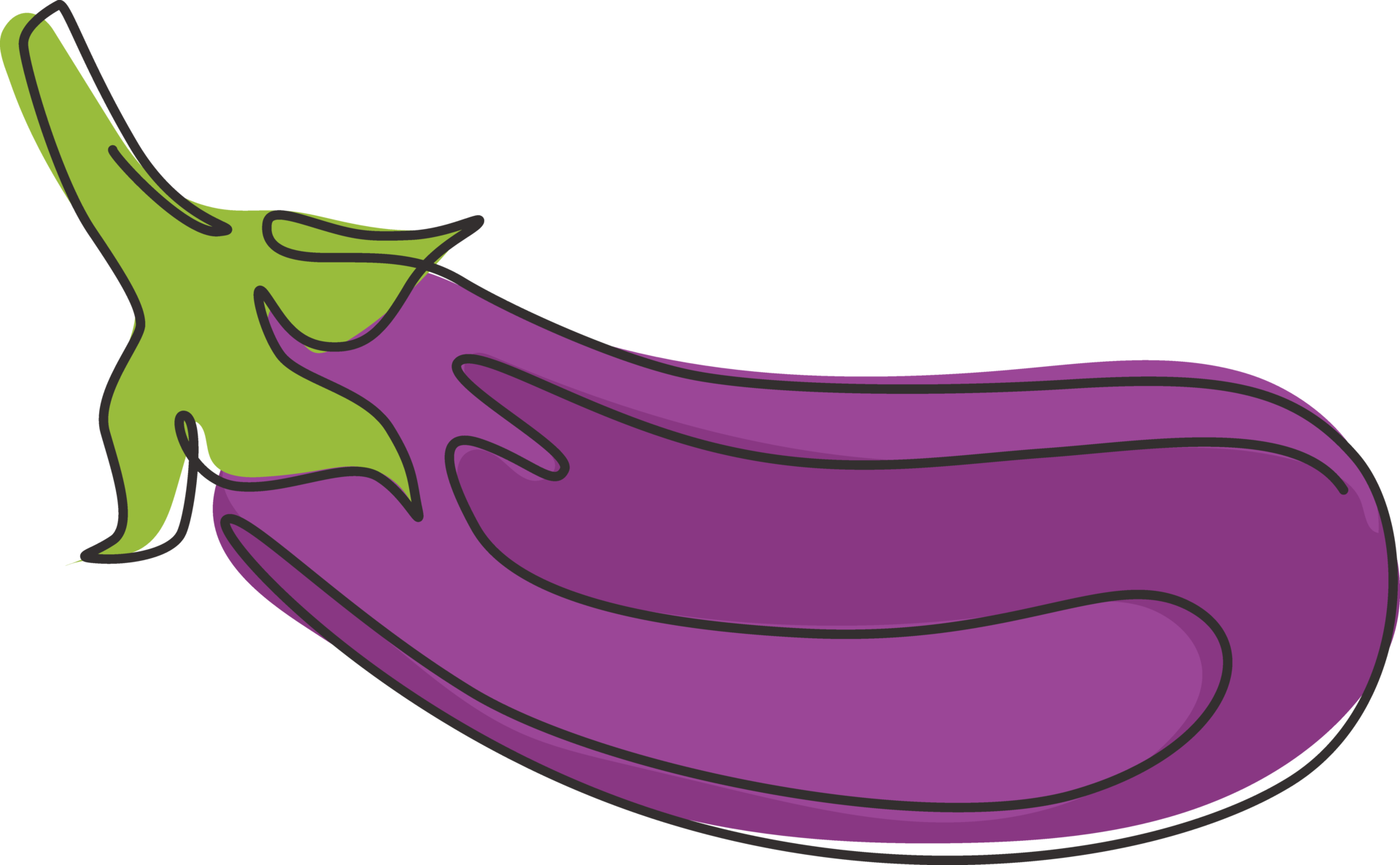 One Continuous Line Drawing Whole Healthy Organic Eggplant For Farm one-continuous-line-drawing-whole-healthy-organic-eggplant-for-farm